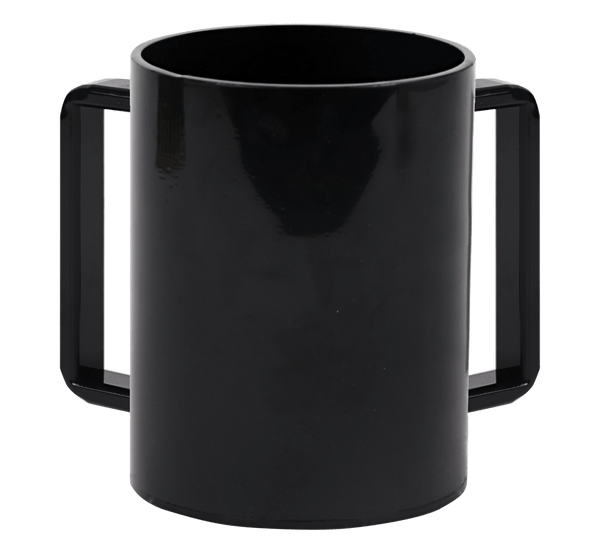Acrylic Washing Cup Black W Black Handles 5"-0