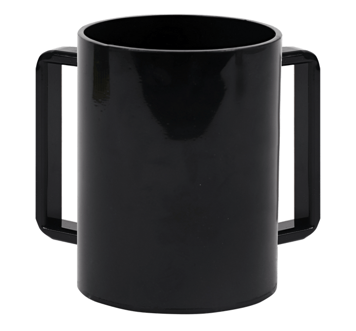 Acrylic Washing Cup Black W Black Handles 5"-0