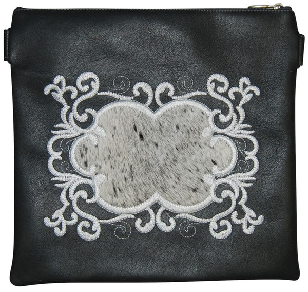575H-M Tallis/Tefillin Bags Tefillin Silver Charcoal & Black & White Speckled Fur