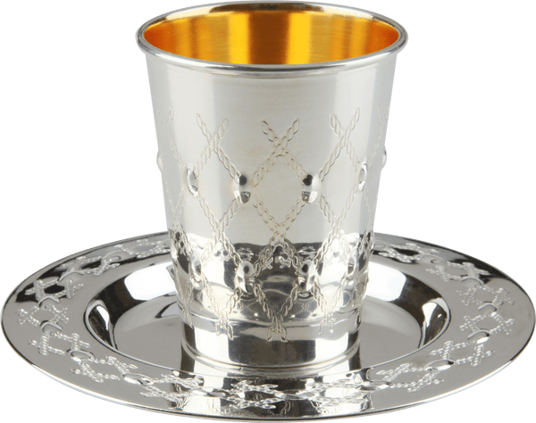 Kiddush Cup Set Xp Design 925 SC 3" ( 140 ml 4.7 oz)-0