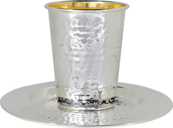 Kiddush Cup Set Hammered 925 SC 3" ( 140 ml 4.7 oz)-0