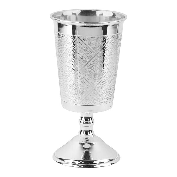 925 SC Kiddush Cup With Leg Diamond Design 5"-0