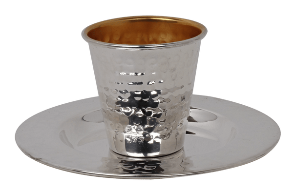 Small Kiddush Cup Set Hammered 925 sc ( 90 ml 3.04 oz)-0