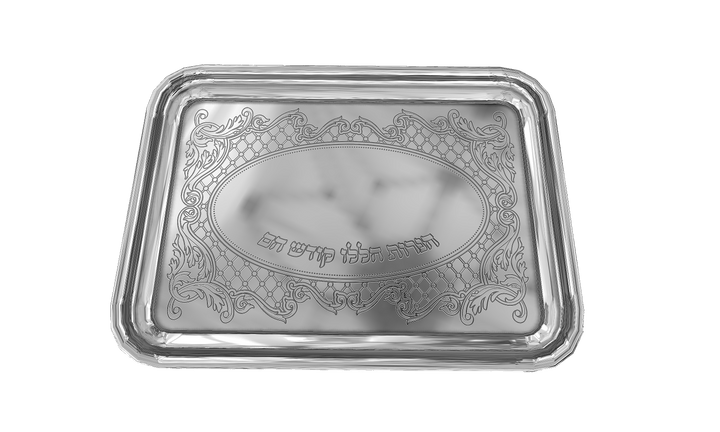 Stainless Steel Chanukah tray 9.5x14"-0