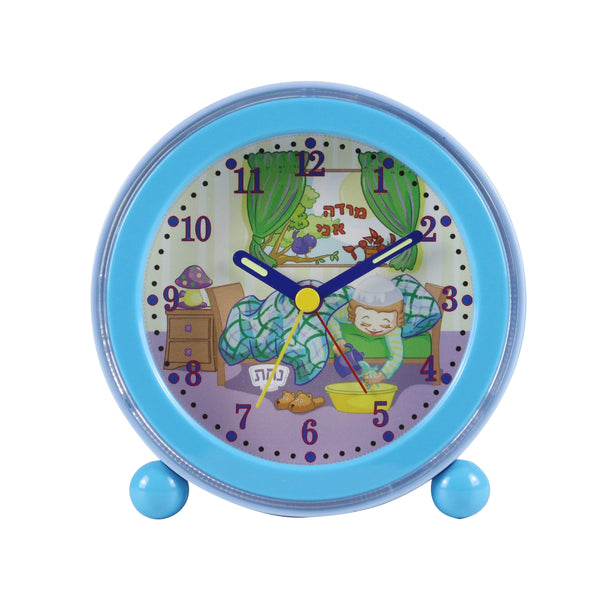 Modeh Ani Singing Alarm Clock -Boy Light Blue 4.5x4.5 x 13/4" (6 PP)-0