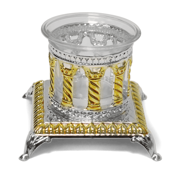 Salt Holder Royal Palace Design Silver & Gold plated Single-0