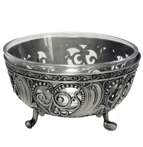 Dip and Container Bowls Dish Pewter 5x2.5"-0