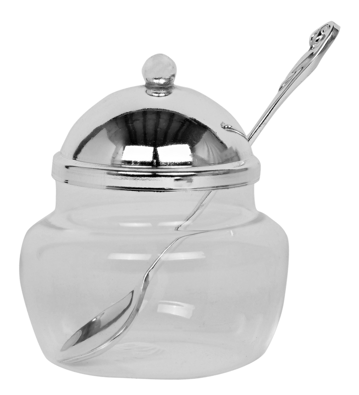 Dish Silver Plated With Spoon-0