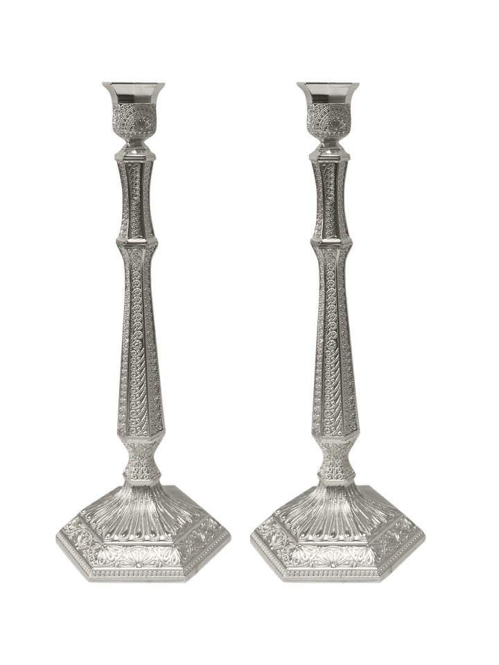 Large Candlesticks 15" Filigree Design-0