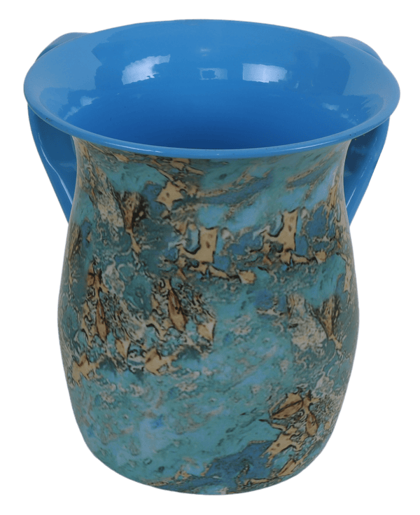 Blue and Beige Marble Washing Cup-0