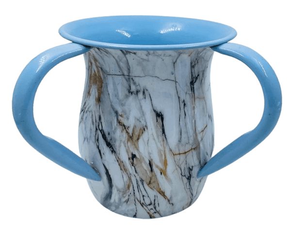 Washing Cup blue-Beige Marble-0