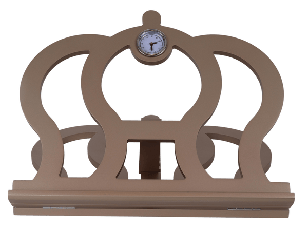 Champagne Crown Shaped Table Top Shtender with Clock-0
