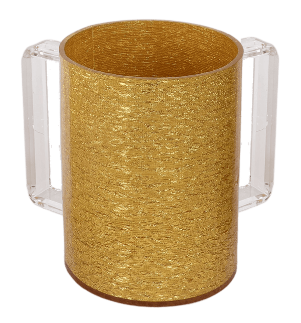 Gold Acrylic Wash cup with Clear Handles-0