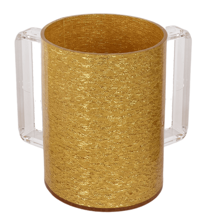 Gold Acrylic Wash cup with Clear Handles-0