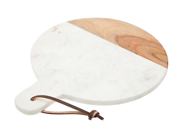 Wood/marble Round Cheeseboard-0