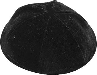 6 Part Black Yarmulke Rimless Size 8 Nua 