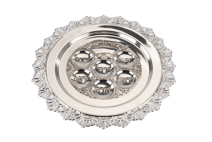 Passover Tray Silver Plated 15" (12 P C)-0