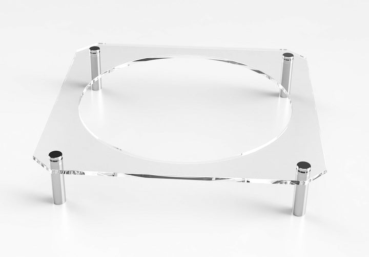 Acrylic Seder Plate Stand Silver Standoffs 16X16" X3"-0
