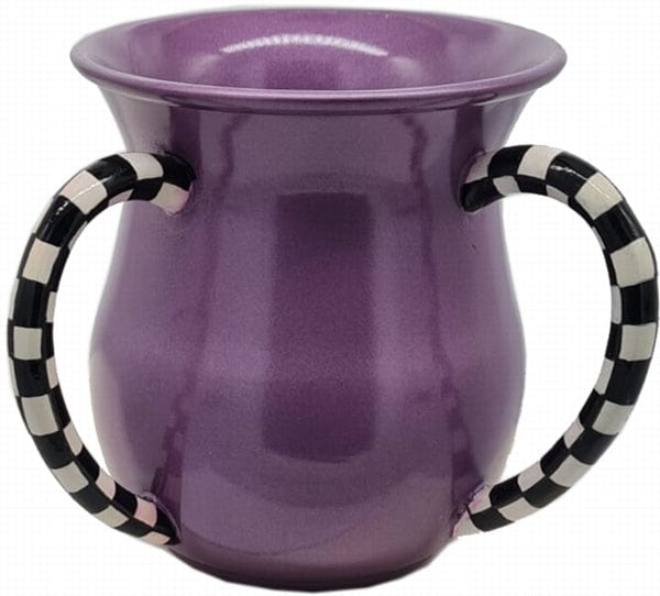 Wash Cup Anodized Purpure with Chess Pattern