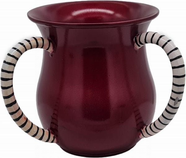Wash Cup Anodized Burgundy with Zebra pattern