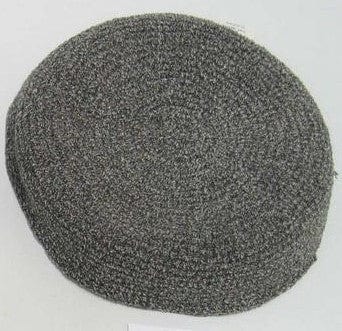 Yarmulke Grey wool  20 cm.-0