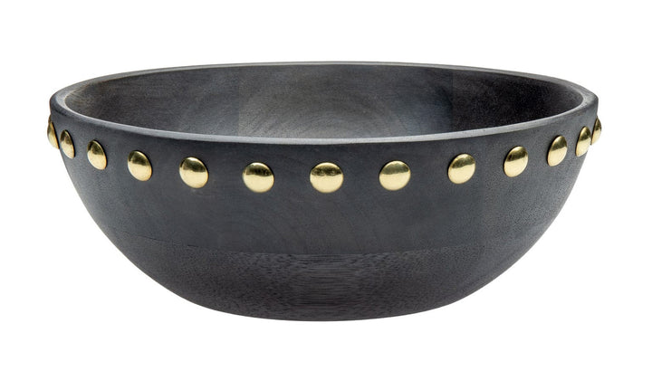 Wood/metal Studs Bowl - Small-0