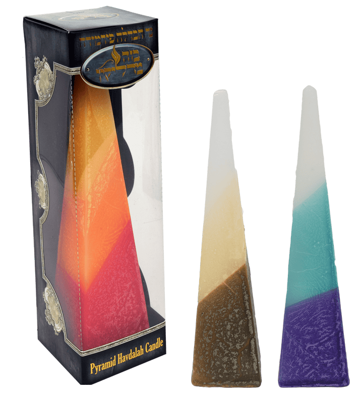 Baze Madlikin Pyramid Shaped Havdalah Candle assorted colors (12 pc)-0