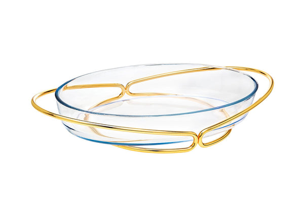 Infinity Gld - 4qt Oval Glass