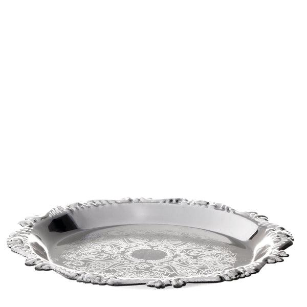 Set of 6 Silver Plated Trays for Kiddush Cup 4"-0
