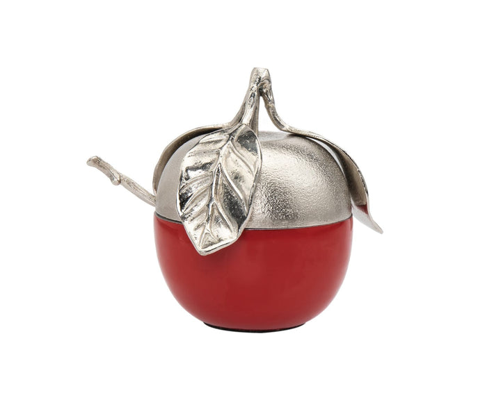 Red Apple Jam Jar W/ Spoon-0