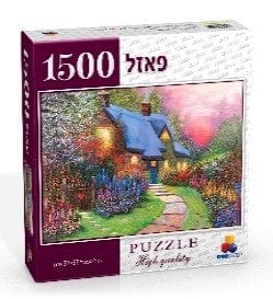 Floral cottage- 1500 pieces jigsaw puzzle-0