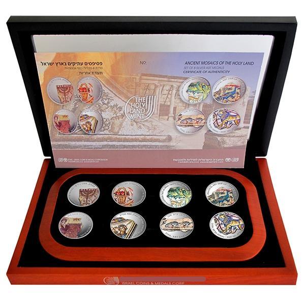 8 Medal Coin Collection - Ancient Mosaics Of The Holy Land Set of 8 Silver/999 1oz 38.7mm 