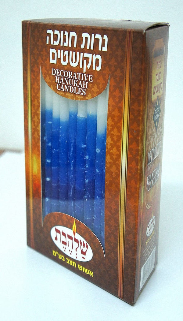 Chanukah Candles Dripless Blue & White 44 per box-0