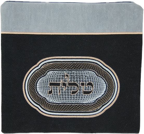 880-BK Tallis/Tefillin Bags Bar Mitzvah Light Tan & Silver Black Impala & Light Grey Impala