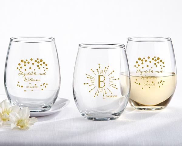 9 oz. Stemless Wine Glass - Milestone Gold 9 oz. Stemless Wine Glass - Milestone Gold 