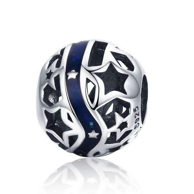 925 Sterling Silver Blue Crystals Hamsa & Jewish Charms Fit Pandora Original Bracelet Jewelry ECC640 China 