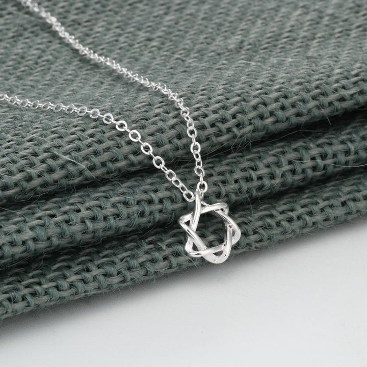 925 Sterling Silver Woven David Star Necklace & Pendant necklace 