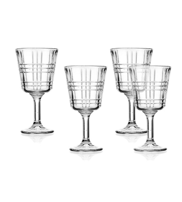 Plaid Boundary Goblet S/4-0