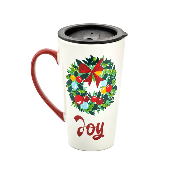 Belk Joy Wreath Mug W Lid-0