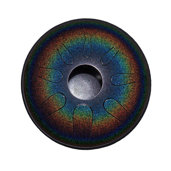 Idiopan Domina 12-Inch Tunable Steel Tongue Drum - Onyx Rainbow *Blemished-1