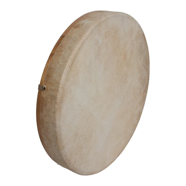 DOBANI Tunable Goatskin Head Wooden Frame Drum w/ Beater 14"x2"-1