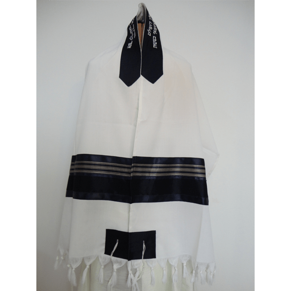 Wool Tallit Set for Bar Mitzvah (#114), Jewish Prayer Shawl, Custom Tallit, Hebrew Prayer Shawl