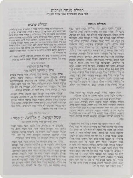 Mincha Maariv Laminated Sefard-0