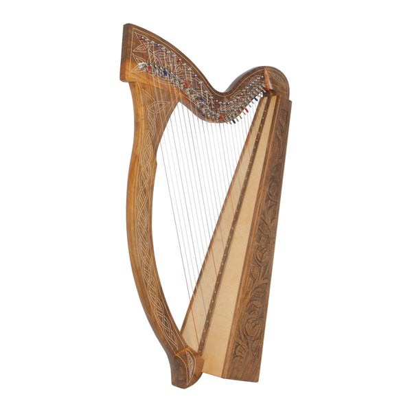 Roosebeck Minstrel Harp 29-String Chelby Levers - Walnut-1