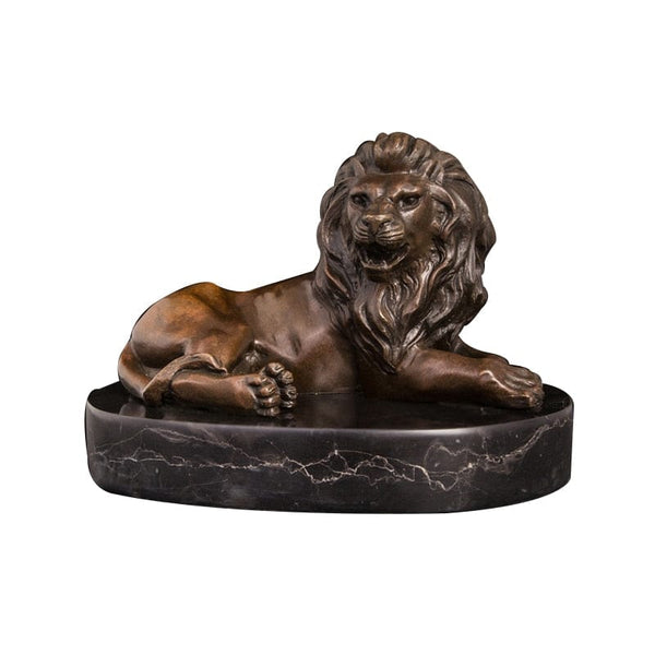 Lion of Judah Bronze Sculpture on Stand