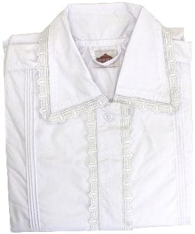 Kittel - White Garment Lace Design With Buttons