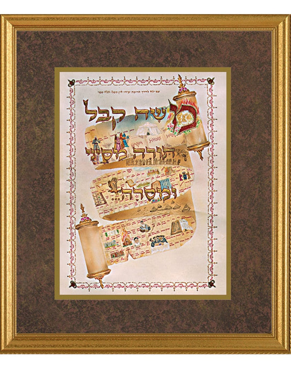 Moshe Kibel Torah Transmission Page - Calligraphy Art by R. Weinreb