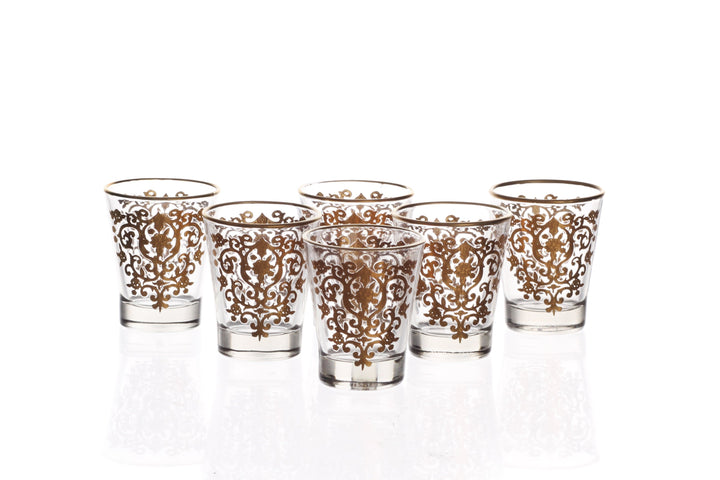 Crystalline liqueur Cups decorated with gold. cup 100 ml-0