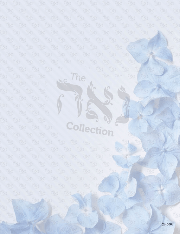 Design paper Sky blue floral pedals Size : 8.5x11" 10 Per Pack