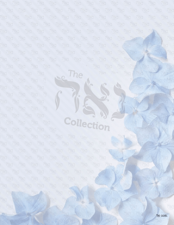 Design paper Sky blue floral pedals 3x4 " 50 Per Pack